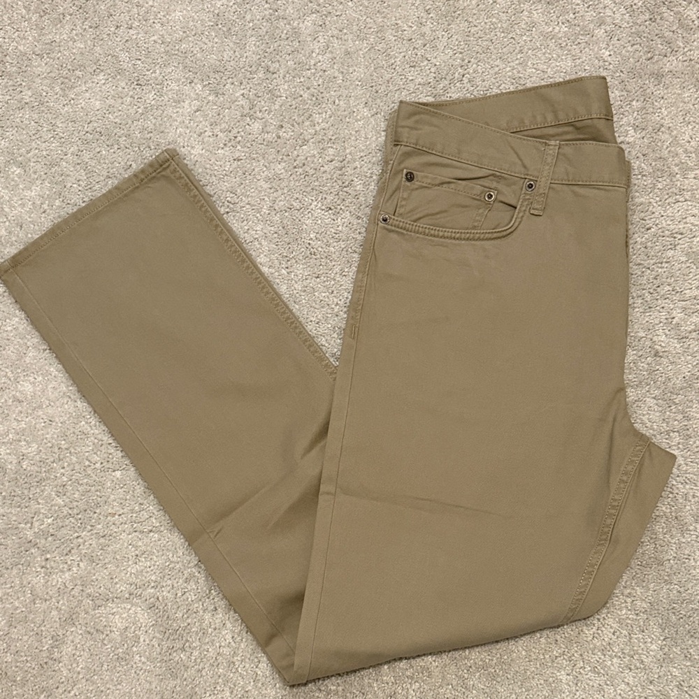 Old Navy Beige Straight-Leg Trousers - Picture 2 of 5